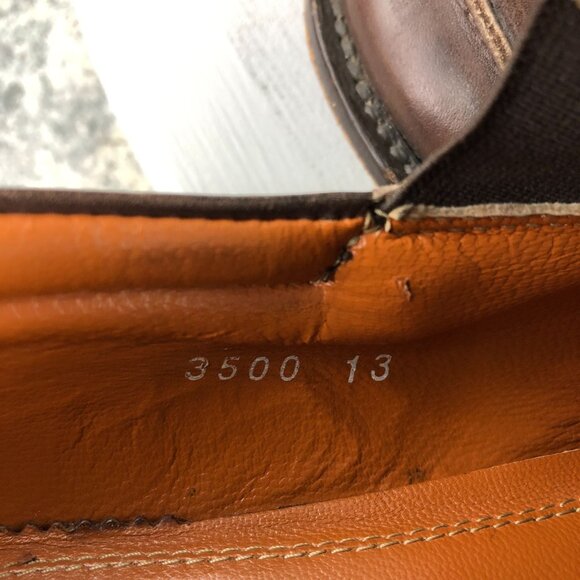 Gordon Rush Men's Size 13 Brown Leather Casual Slip On Loafers Shoes - Picture 12 of 13